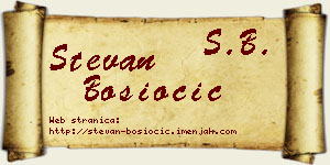 Stevan Bosiočić vizit kartica
